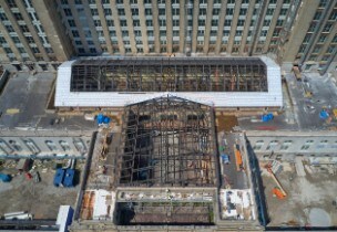 Michigan Central Station Construction